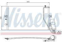 Condenseur, climatisation 94862 Nissens