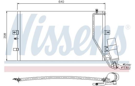 Condenseur, climatisation 94862 Nissens