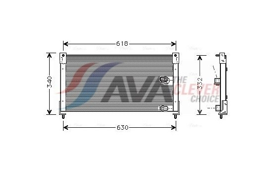 Condenseur, climatisation AU5116 Ava Quality Cooling, Image 2