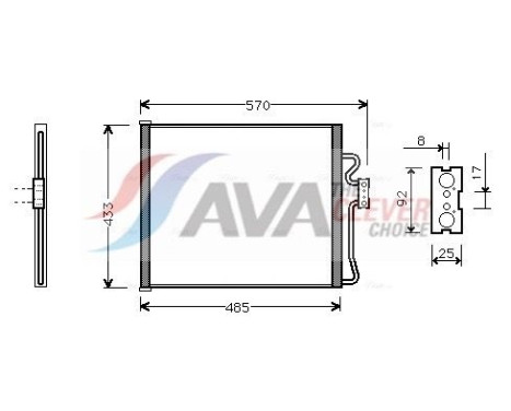 Condenseur, climatisation BW5185 Ava Quality Cooling