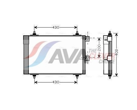 Condenseur, climatisation CNA5241D Ava Quality Cooling