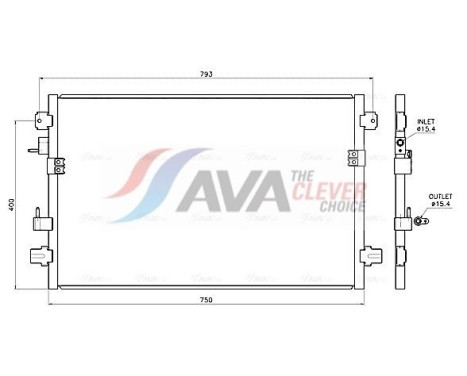 Condenseur, climatisation CR5149 Ava Quality Cooling