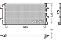 Condenseur, climatisation DCN02041 Denso