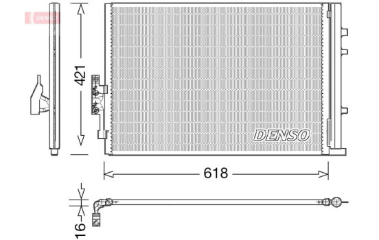 Condenseur, climatisation DCN05016 Denso, Image 3
