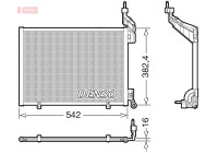 Condenseur, climatisation DCN10048 Denso