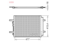 Condenseur, climatisation DCN41029 Denso