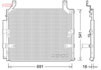 Condenseur, climatisation DCN50032 Denso