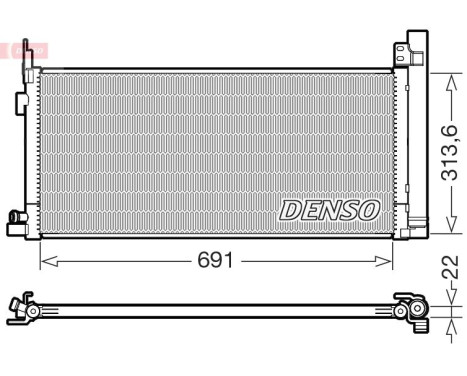Condenseur, climatisation DCN50124 Denso