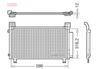 Condenseur, climatisation DCN50134 Denso