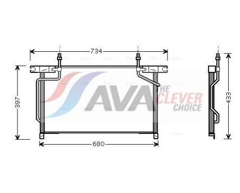 Condenseur, climatisation DN5213 Ava Quality Cooling
