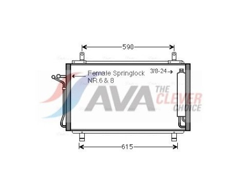 Condenseur, climatisation DN5329D Ava Quality Cooling