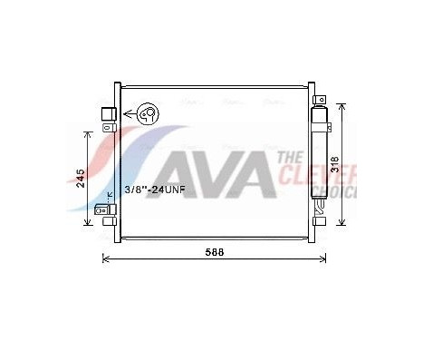 Condenseur, climatisation DN5428D Ava Quality Cooling
