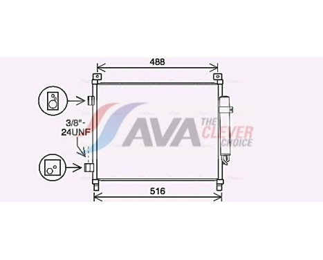 Condenseur, climatisation DN5436D Ava Quality Cooling