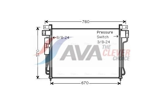 Condenseur, climatisation DNA5299D Ava Quality Cooling, Image 2