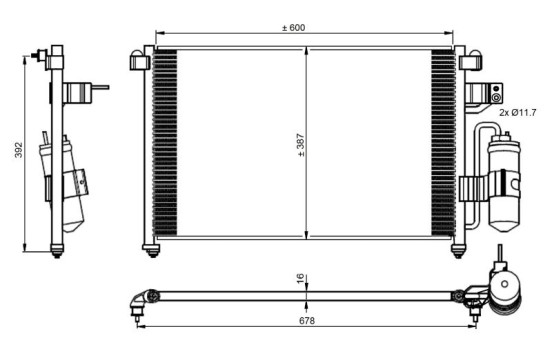 Condenseur, climatisation EASY FIT 350016 NRF, Image 4
