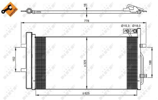 Condenseur, climatisation EASY FIT 350029 NRF