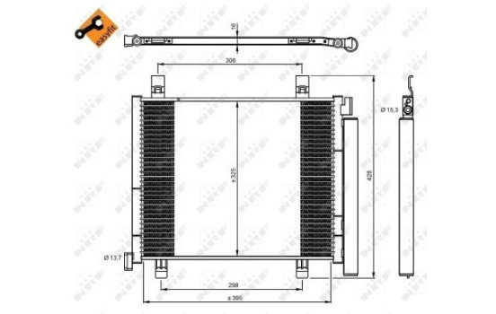 Condenseur, climatisation EASY FIT 350045 NRF