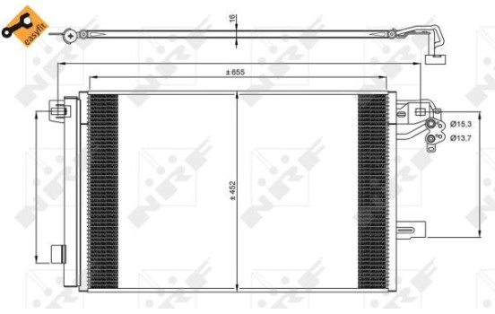 Condenseur, climatisation EASY FIT 350064 NRF, Image 3