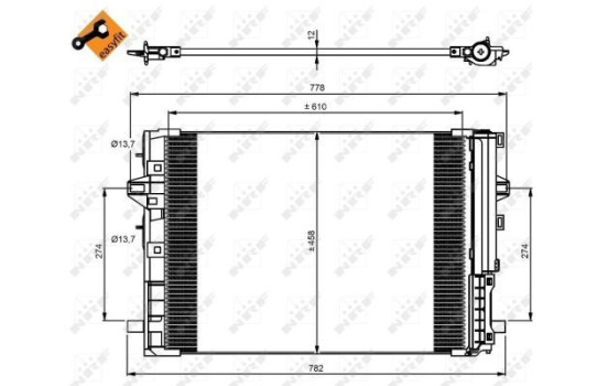 Condenseur, climatisation EASY FIT 350081 NRF, Image 3