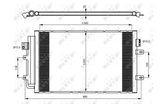 Condenseur, climatisation EASY FIT 350083 NRF, Image 2