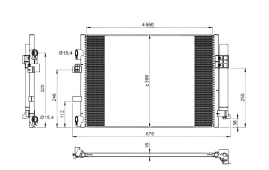 Condenseur, climatisation EASY FIT 350209 NRF, Image 3