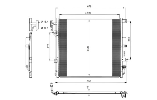 Condenseur, climatisation EASY FIT 350220 NRF, Image 3