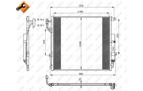 Condenseur, climatisation EASY FIT 350220 NRF, Image 4