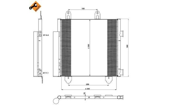 Condenseur, climatisation EASY FIT 350231 NRF