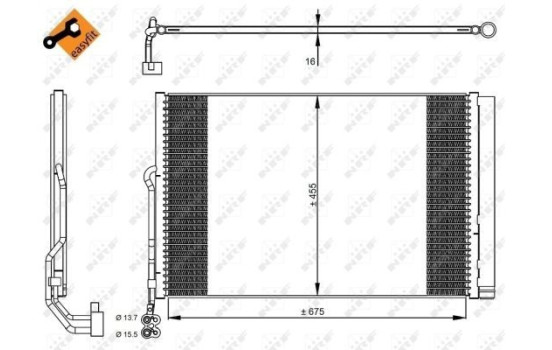 Condenseur, climatisation EASY FIT 350324 NRF, Image 6