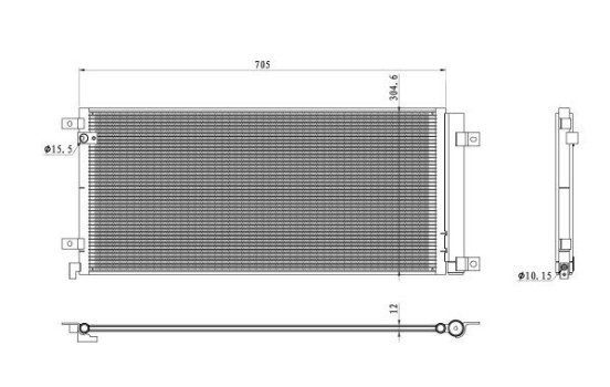 Condenseur, climatisation EASY FIT 350494 NRF