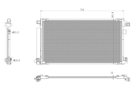 Condenseur, climatisation EASY FIT 350500 NRF, Image 4