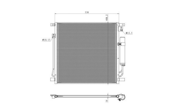 Condenseur, climatisation EASY FIT 350502 NRF, Image 4