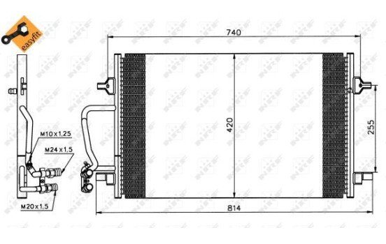 Condenseur, climatisation EASY FIT 35226 NRF, Image 3