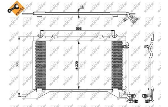 Condenseur, climatisation EASY FIT 35245 NRF, Image 2