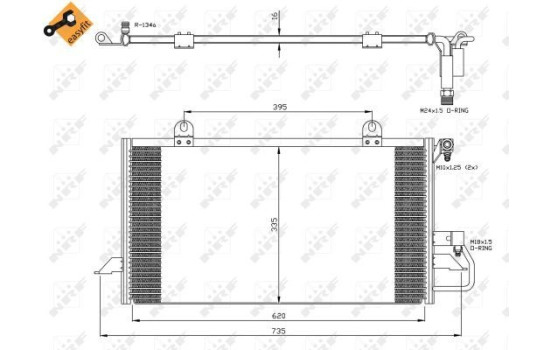 Condenseur, climatisation EASY FIT 35248 NRF, Image 2