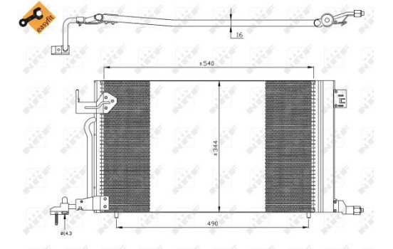 Condenseur, climatisation EASY FIT 35304 NRF