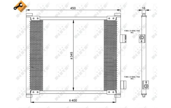 Condenseur, climatisation EASY FIT 35357 NRF, Image 3