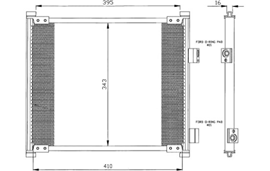 Condenseur, climatisation EASY FIT 35357 NRF