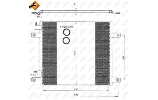 Condenseur, climatisation EASY FIT 35364 NRF, Image 2