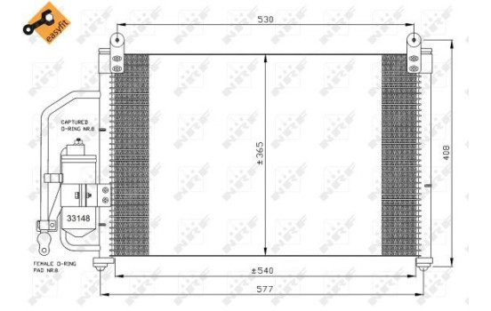 Condenseur, climatisation EASY FIT 35393 NRF, Image 6