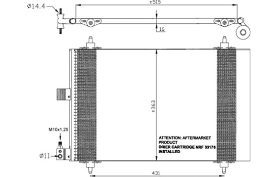 Condenseur, climatisation EASY FIT 35437 NRF, Image 2