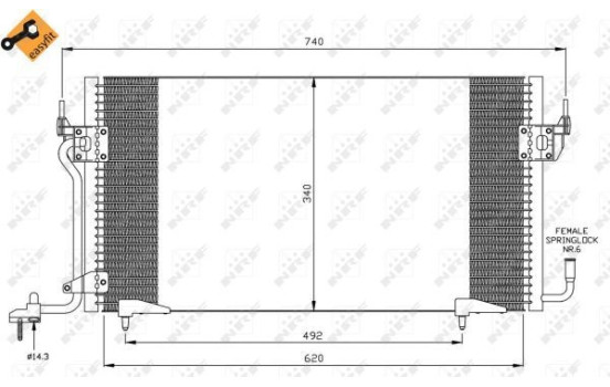 Condenseur, climatisation EASY FIT 35439 NRF, Image 4