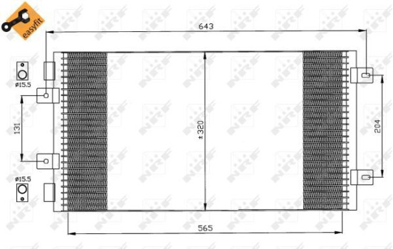 Condenseur, climatisation EASY FIT 35442 NRF, Image 3