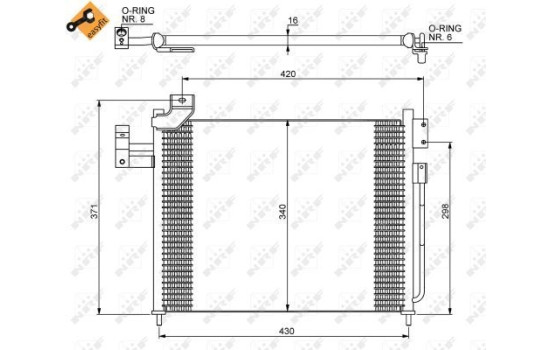 Condenseur, climatisation EASY FIT 35460 NRF, Image 4