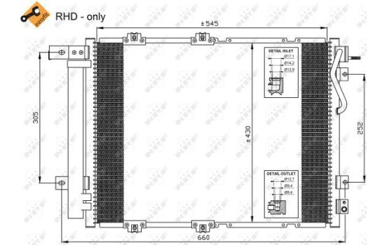 Condenseur, climatisation EASY FIT 35519 NRF, Image 3