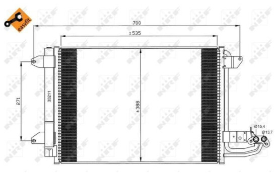 Condenseur, climatisation EASY FIT 35520 NRF, Image 2