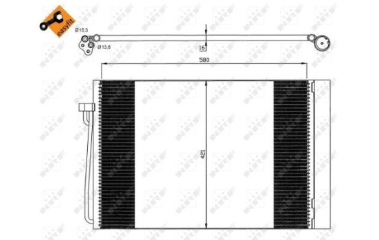 Condenseur, climatisation EASY FIT 35537 NRF, Image 3