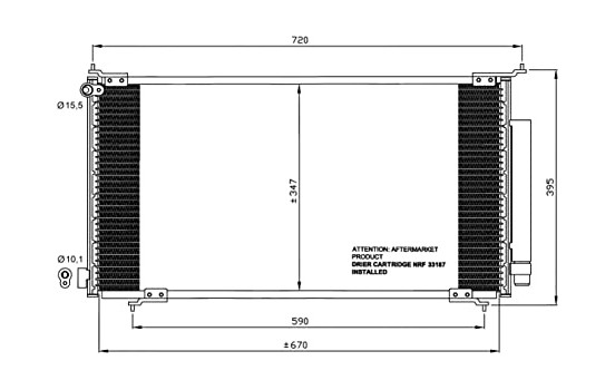 Condenseur, climatisation EASY FIT 35561 NRF