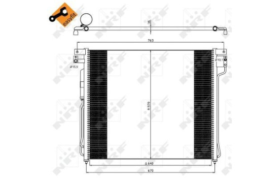 Condenseur, climatisation EASY FIT 35582 NRF, Image 4