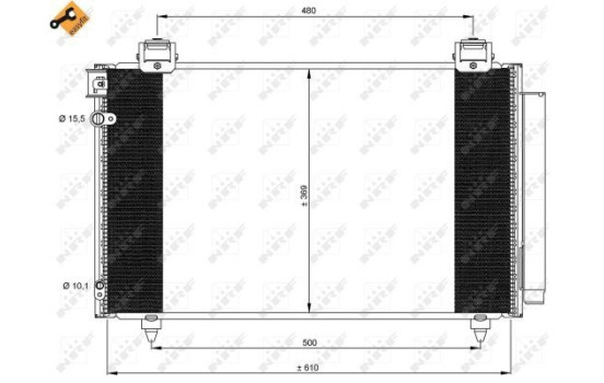 Condenseur, climatisation EASY FIT 35592 NRF, Image 3
